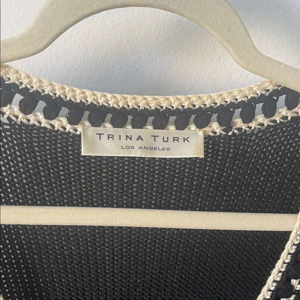 Trina Turk Black and Cream Cardigan - Picture 3 of 5